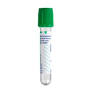 Plastic Tube, Green, 13×75 mm, 4 mL, Paper Label, Sodium Heparin (bxray), 60 U, 100/bx (367871)