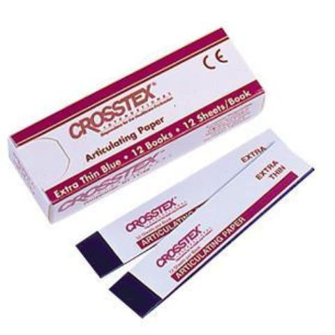 Crosstex Articulating Paper, Blue, 12 sheets/bk, 12 bk/bx