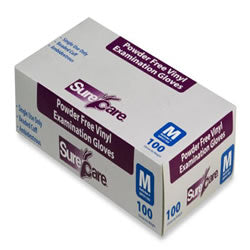 SureCare VINYL-Powder Free Exam Gloves