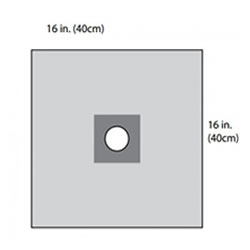 Surgical Aperture Drape D-1020 15 W X 15" Sterile 10/bx
