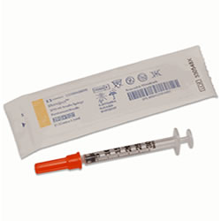 Syringe 1cc 28g x 1/2 in 100/bx Monoject