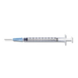 Syringe 1cc 27g 1/2 100/bx BD 309623