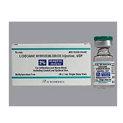 LIDOCAINE HCL 2% 100 MG SDV 5 ML, 25/box