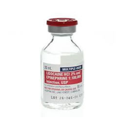 Lidocaine w/ Epinephrine 2% 20ml MDV, 10/box