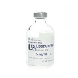 Lidocaine 0.5% 50ml MDV, 25/box