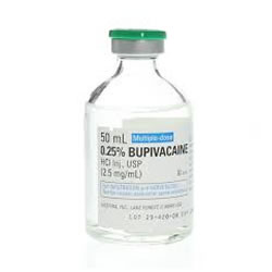 Bupivacaine HCL 0.25% 50ml, 25/box